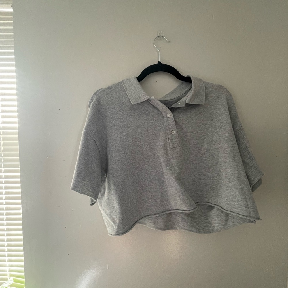 Offline aerie cropped shirt